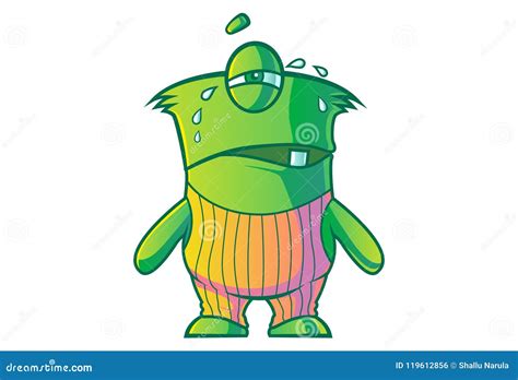 Professional Green Monster Cartoon Character Stock Vector ...