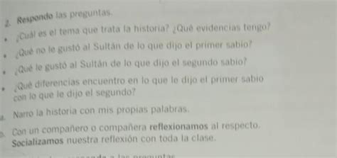 Respondo Las Preguntas Cu L Es El Tema Que Trata La Historia Qu