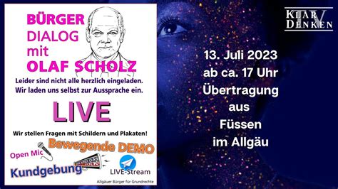 Live Aus F Ssen Bewegende Demo Zum B Rgerdialog Mit Olaf Scholz