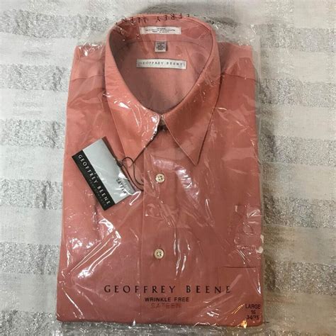 Nwt Geoffrey Beene Mens Dress X L Peach Sateen New Old