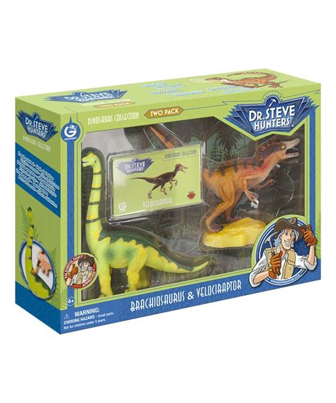 Geoworld Dinosaurs Collection Velociraptor And Brachiosaurus Toy Set Brachiosaurus Dinosaur