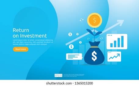 Return On Investment Roi Concept Business Stock Vector Royalty Free