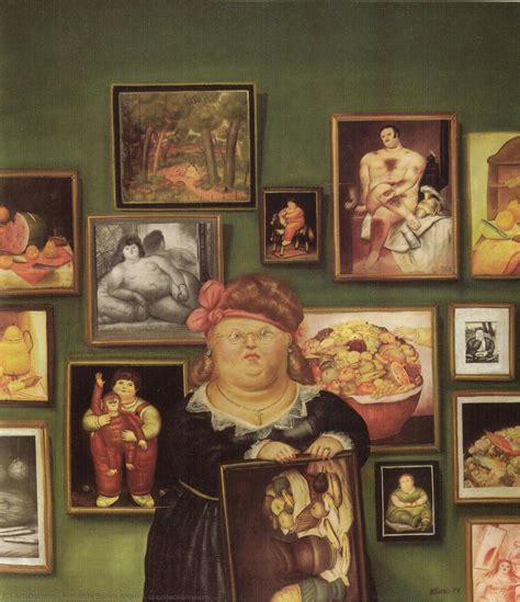 Gem Lde Reproduktionen La Collectionneuse Von Fernando Botero Angulo