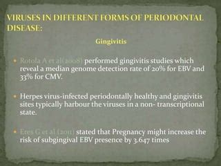 Viruses A Condundrum In Periodontal Diseases PPT