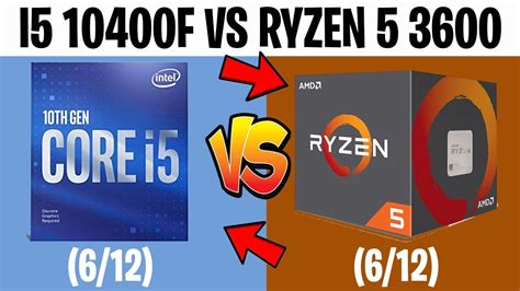 Intel I5 10400f Vs Amd Ryzen 5 3600 Comparison Best Cpu For Gaming And Streaming 2020 Youtube