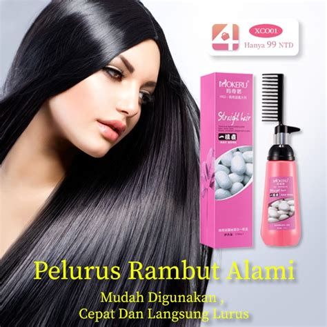 Pelurus Rambut Alami Cepat Lurus Rebonding Smoothing Cream 蝦皮購物