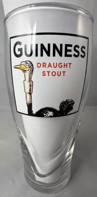 Guinness Draught Stout Ostrich 20oz Gravity Embossed Beer Glass St Patricks Day £1382 Picclick Uk