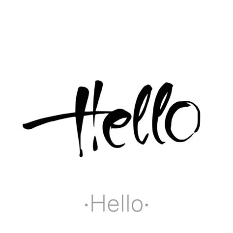 Hello Handdraw Lettering Stock Vector Image By ©antoshkaforever 130477384