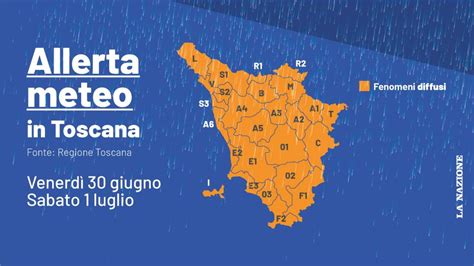 Maltempo Allerta Arancione Su Tutta La Toscana Per Forti Temporali