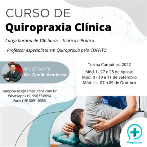 Curso De Quiropraxia Cl Nica Confirmado Em Campinas Sympla