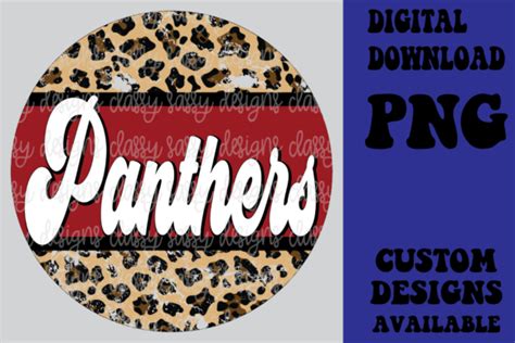 Pathers Mascot Maroon Leopard Print Graphic By Nikki Lawson L Heureux