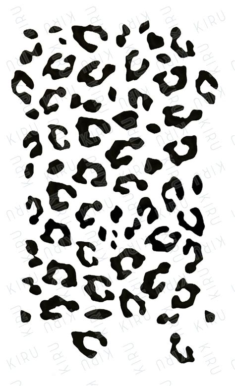 Leopard Print Stencil Animal Print Repeat Pattern For Wall Etsy