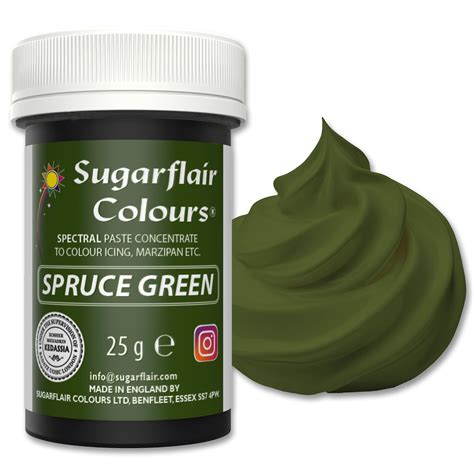 Sugarflair Spectral Spruce Green Food Colouring Paste Highly