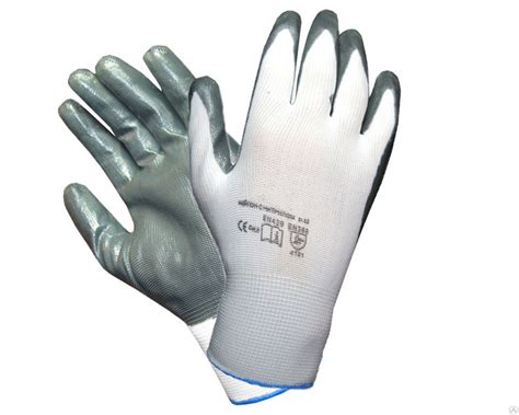 ПЕРЧАТКИ НЕЙЛОНОВЫЕ СЕРЫЕ С НИТРИЛЬНЫМ ПОКРЫТИЕМ - 8999