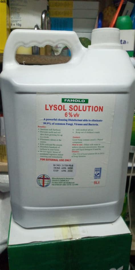 Lysol Disinfectant 5lt Kills Viruses Fungi Bacteria 0737898884