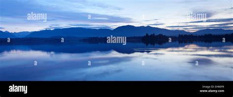 Staffelsee Lake At Sunset Upper Bavaria Bavarian Alps Bavaria