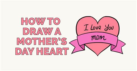 How To Draw A Mothers Day Heart Really Easy Drawing Tutorial