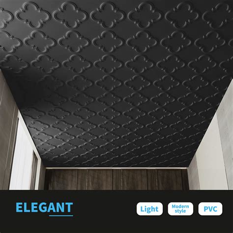 A10910p12 Art3d Drop Ceiling Tiles 24x24in Black