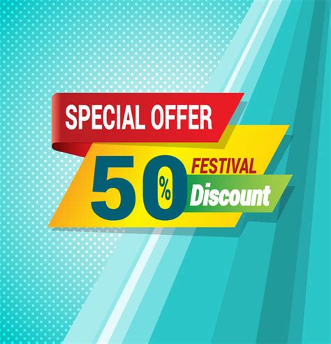 Festival Special Discount Banner Template Vectors Graphic Art Designs