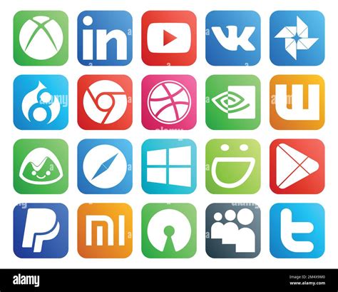 20 Social Media Icon Pack Including Apps Smugmug Dribbble Windows