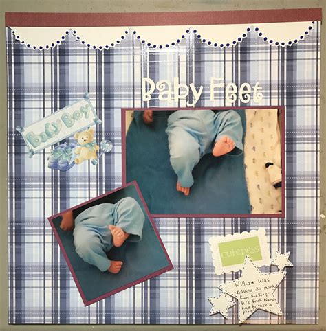 Baby Feet Paper Pads Rockin Layout Book Cover Page