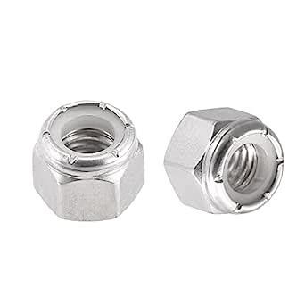 Uxcell Unc Nylon Insert Hex Lock Nuts Stainless Steel