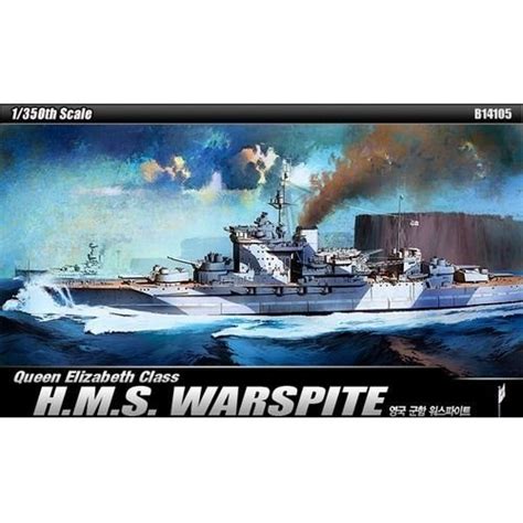 Buy Academy 1/350 H.M.S. Warspite Battleship Ship Plastic Model Kit ...