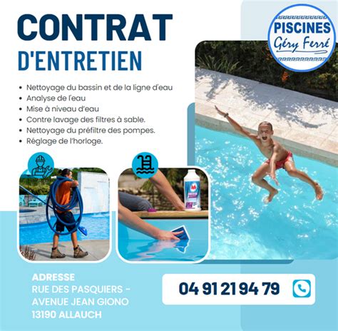 NOS CONTRATS D ENTRETIEN Ferré Piscines