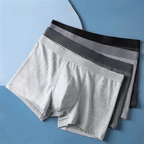 Long Velvet Classic Basic Men Underwear Pure Cotton Mid Waist Boxer