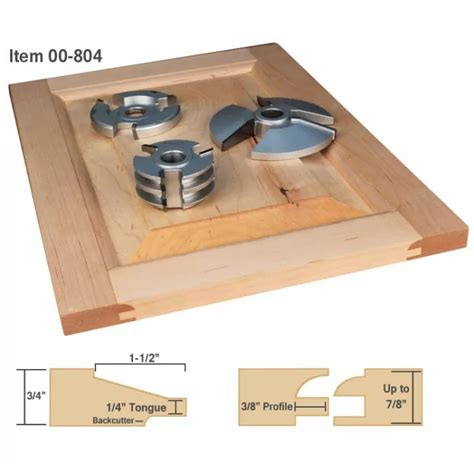 Infinity Tools 3 Pc Cabinet Door W Combo Rands Cutter Shape Up Shaper C Infinity Cutting Tools