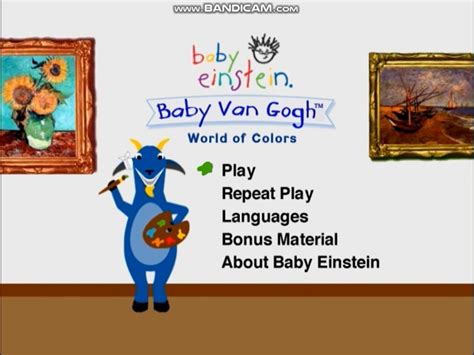 Baby Van Gogh DVD Menu | The True Baby Einstein Wiki | Fandom