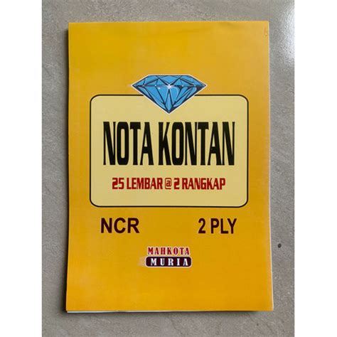 Jual Buku Nota Kontan Besar 2 Ply Ncr Nota Kontan B2 Nota Rangkap 2