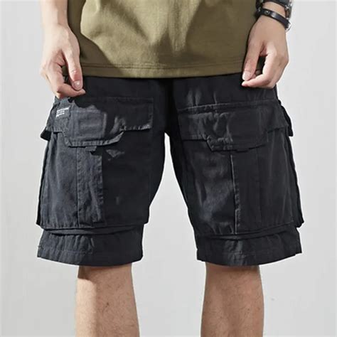 Custom Casual Elastic Waistband Mens Cargo Shorts Wholesale Multi