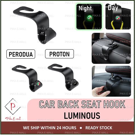 Pc Perodua Proton Car Luminous Headrest Hook Back Seat Hook