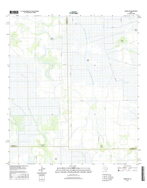 Mytopo Winnie Nw, Texas Usgs Quad Topo Map - Winnie Texas Map ...