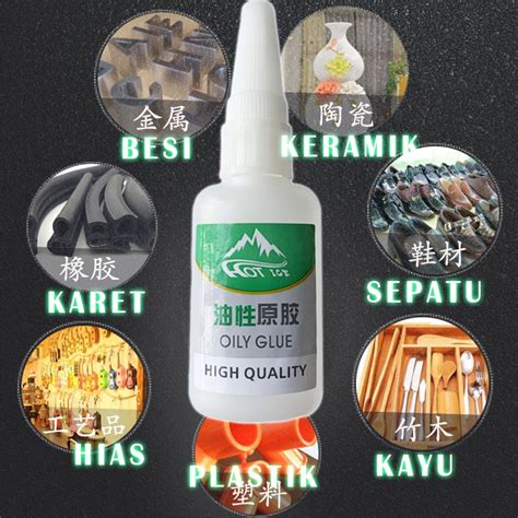 Jual Oily Glue Gr Lem Keramik Lem Super Serbaguna Cairan Super