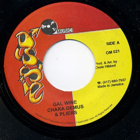 Chaka Demus Pliers Gal Wine Vinyl Discogs