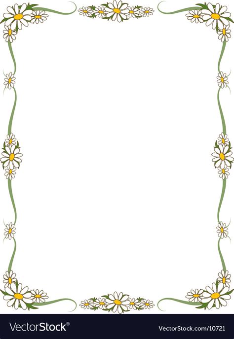 Daisy border Royalty Free Vector Image - VectorStock