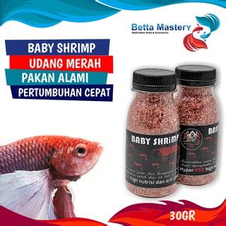 Jual BABY SHRIMP HYPER RED PAKAN IKAN HIAS UDANG MERAH MAKANAN CUPANG