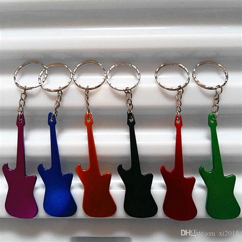 Fast Shipping Guitar Shaped Sublimation Bottle Opener Keychain Metal