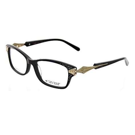 Caviar 5641 C24 Women S Black Gold Frame Demo Lens Eyeglasses