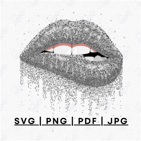 Lips Svg Kiss Svg Lips Print Svg Glitter Lips Svg Dripping Lips Svg