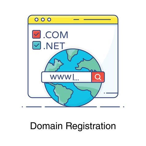 An icon design of domain registration 5231209 Vector Art at Vecteezy