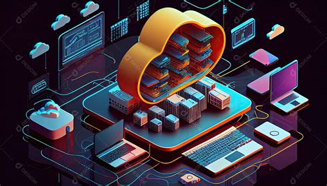 Computação de tecnologia em nuvem Dispositivos conectados ao