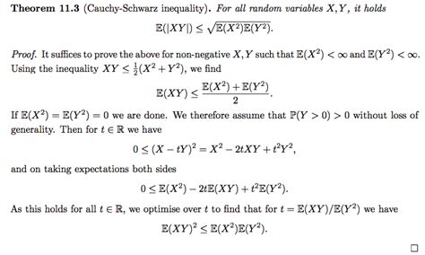 Proof of Cauchy-Schwarz Inequality in probability form - Mathematics ...