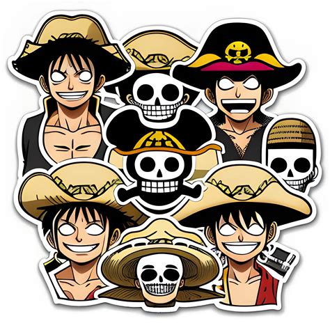 One Piece Straw Hat Pirate Group Sticker Design Arthub Ai