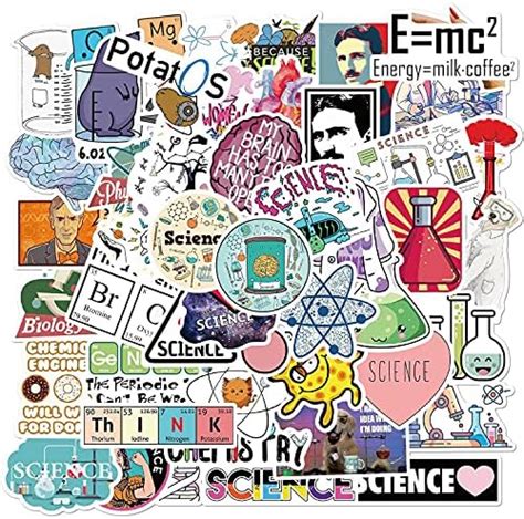 Pcs Student Science Laboratory Stickers Physics Chemistry Biology