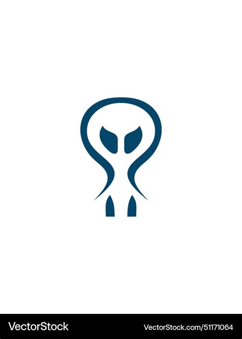 Alien head logo Royalty Free Vector Image - VectorStock