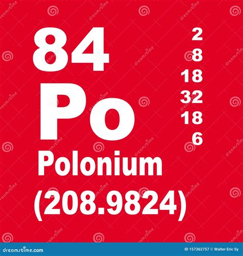 Polonium Periodic Table Of Elements Stock Illustration Illustration Of Element Tile 157362757