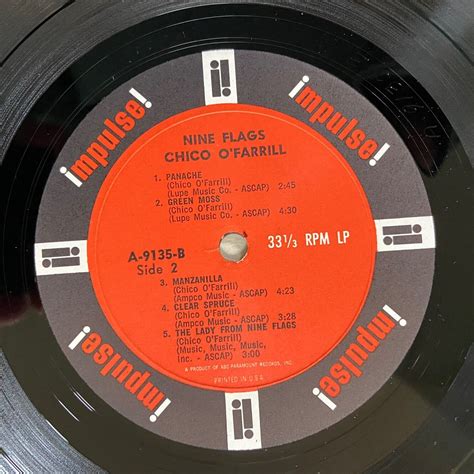 Chico O Farrill Nine Flags Mono Lp With Gatefold Cover Near Mint